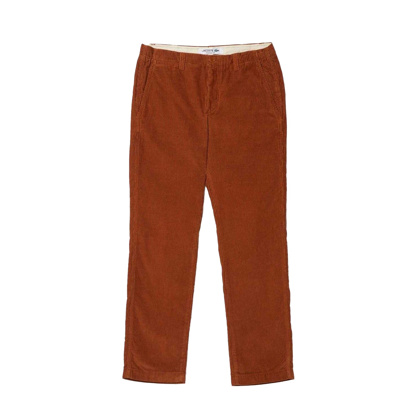 Brown - Front - Lacoste Mens Straight Chinos