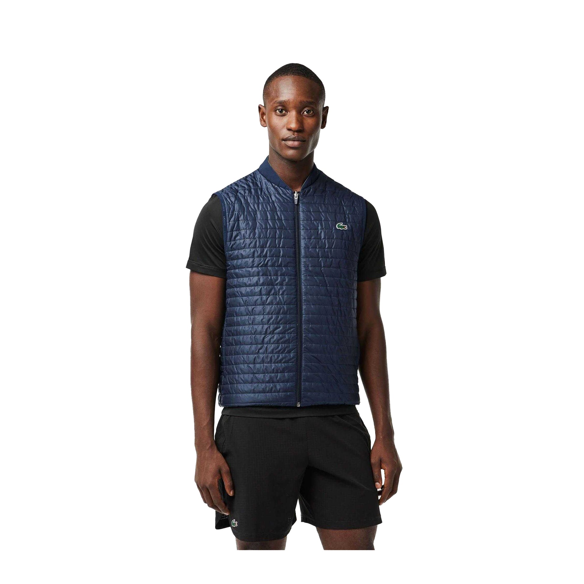 Green - Lifestyle - Lacoste Mens Reversible Lightweight Padded Gilet