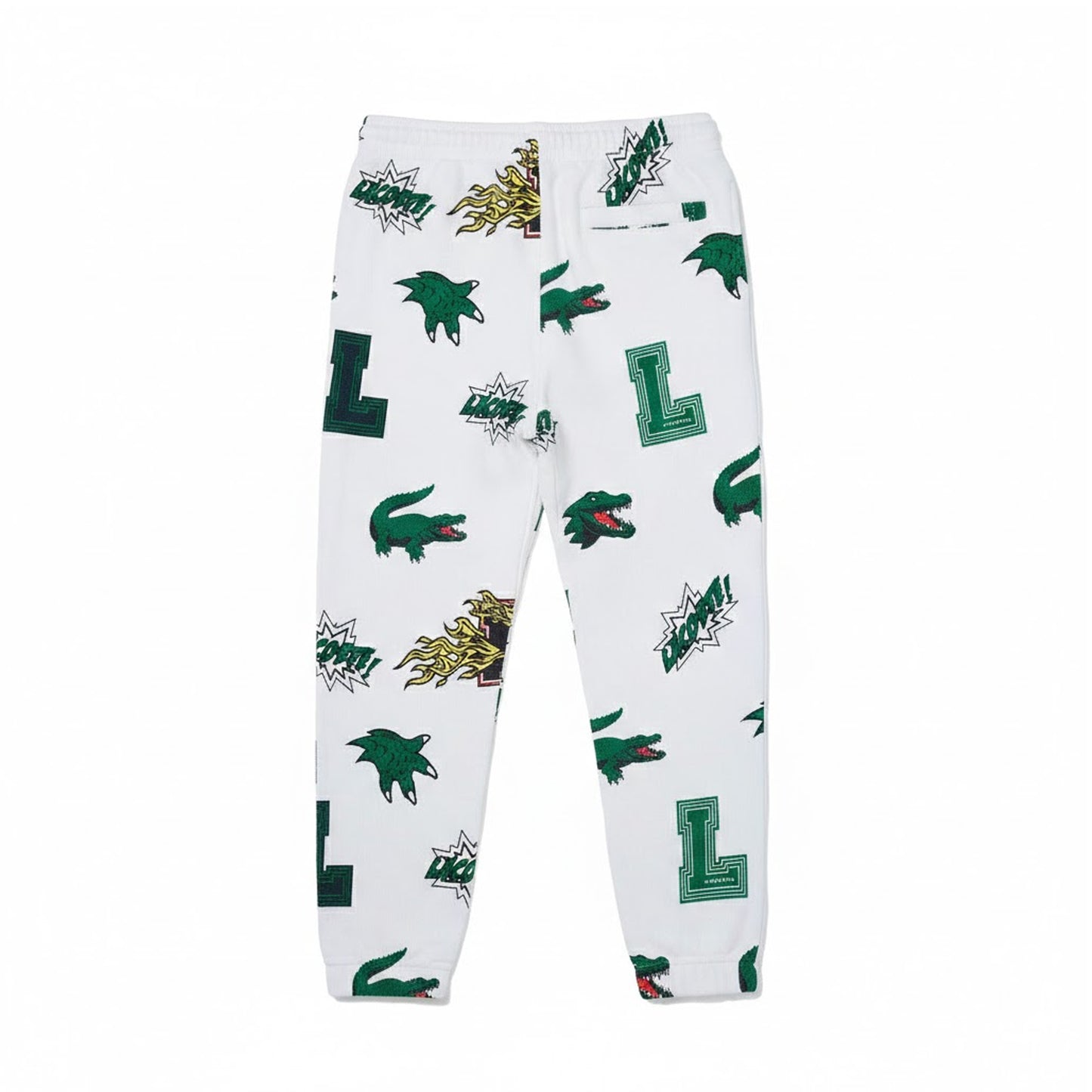 White - Back - Lacoste Womens-Ladies Seasonal Logo Jogging Bottoms