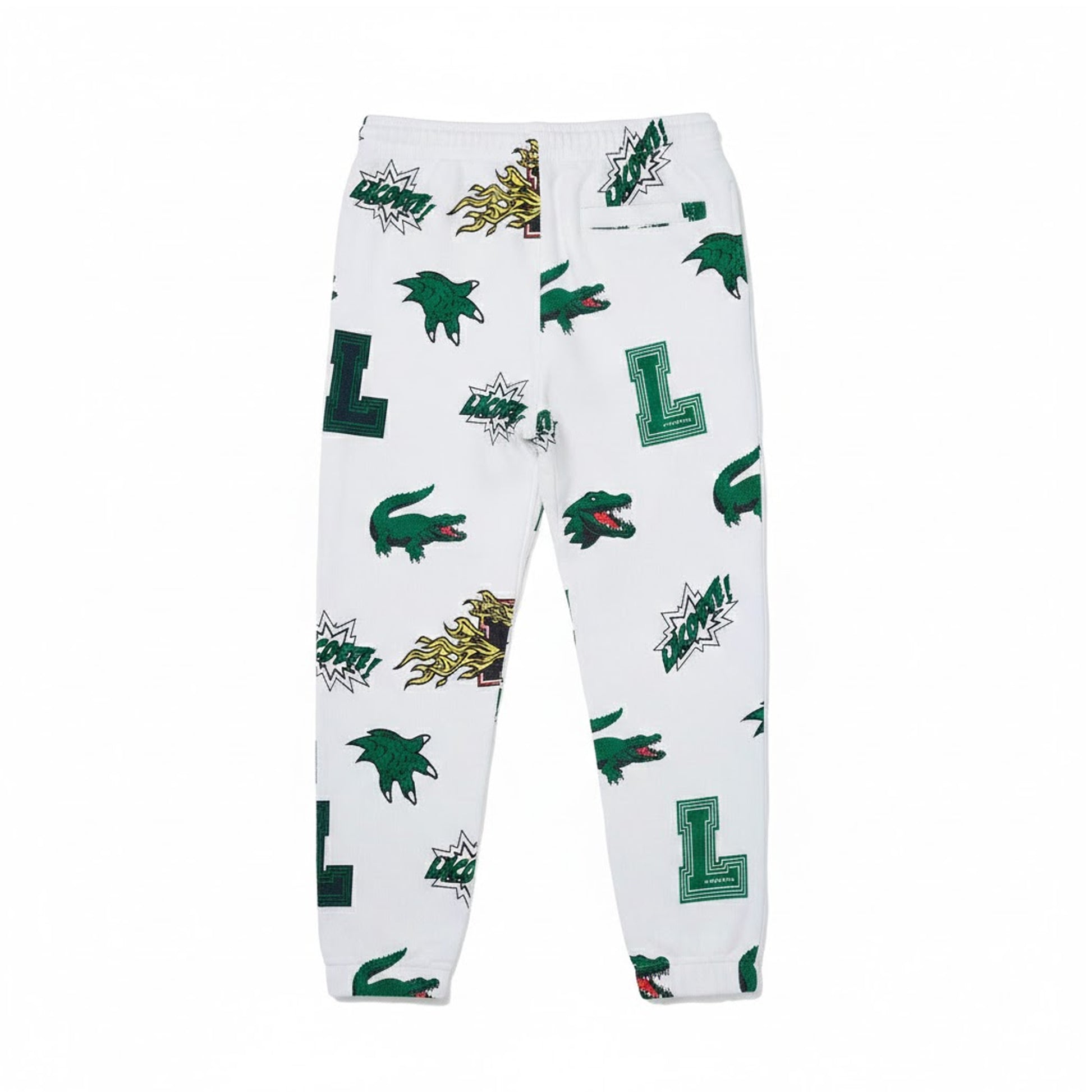 White - Back - Lacoste Womens-Ladies Seasonal Logo Jogging Bottoms