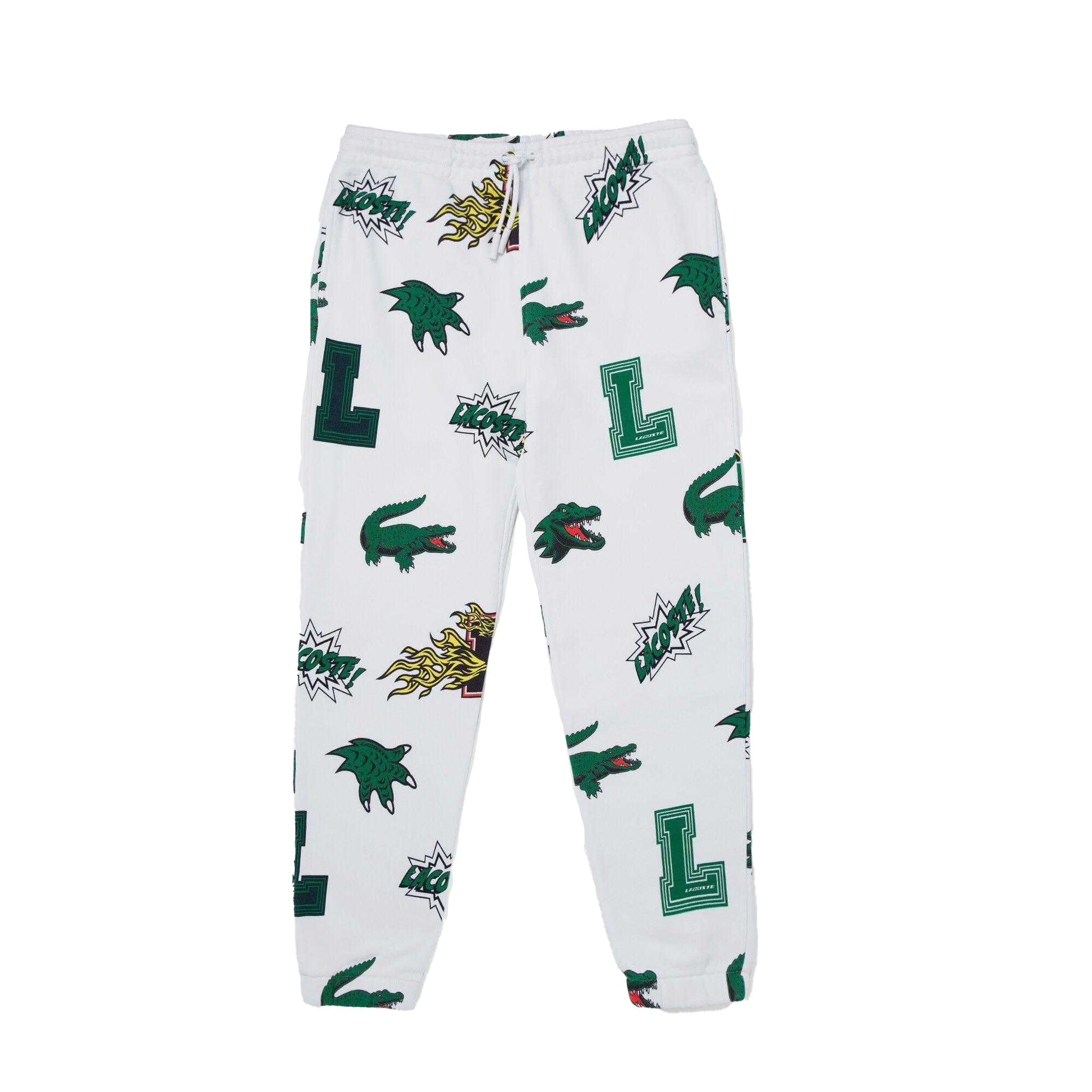 White - Front - Lacoste Womens-Ladies Seasonal Logo Jogging Bottoms
