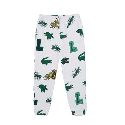 White - Front - Lacoste Womens-Ladies Seasonal Logo Jogging Bottoms