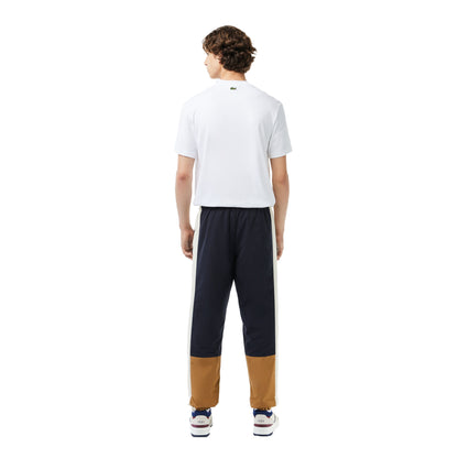 Blue - Back - Lacoste Mens Colour Block Tracksuit Bottoms