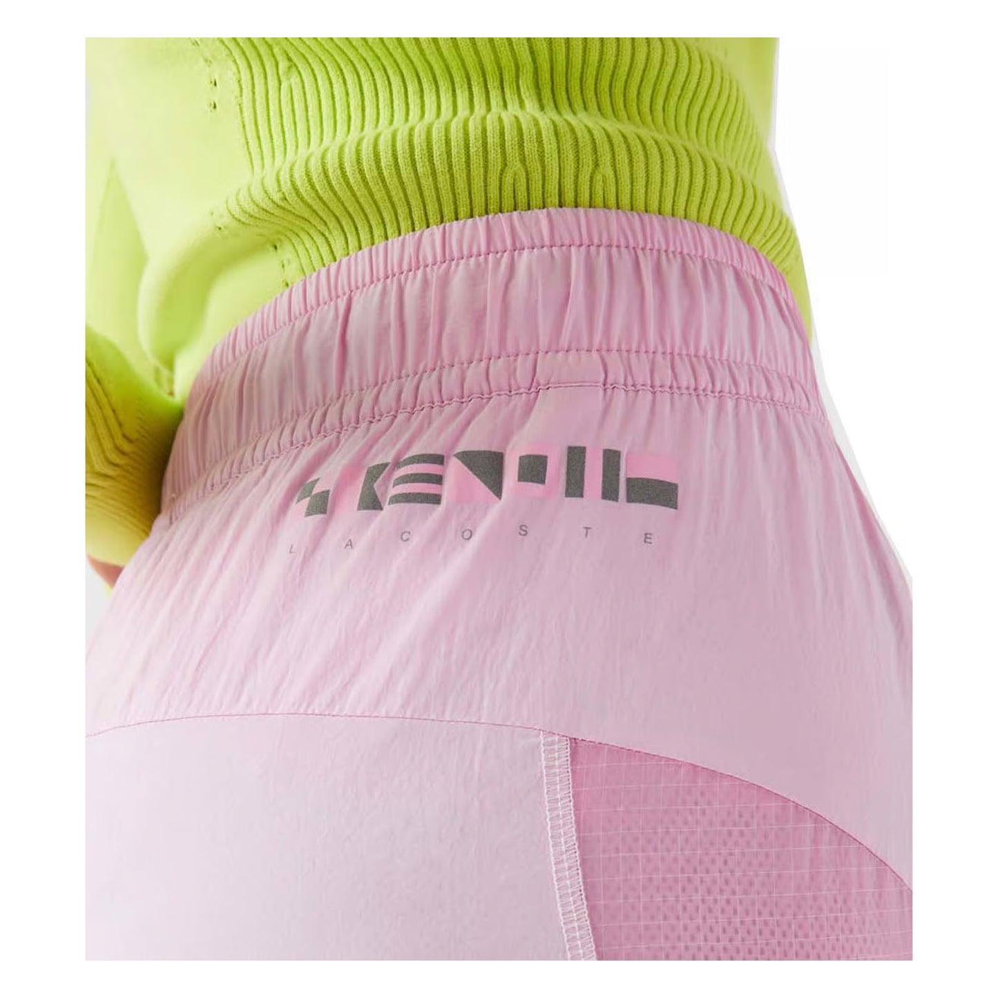Pink - Side - Lacoste Womens-Ladies Nautical Print Jogging Bottoms