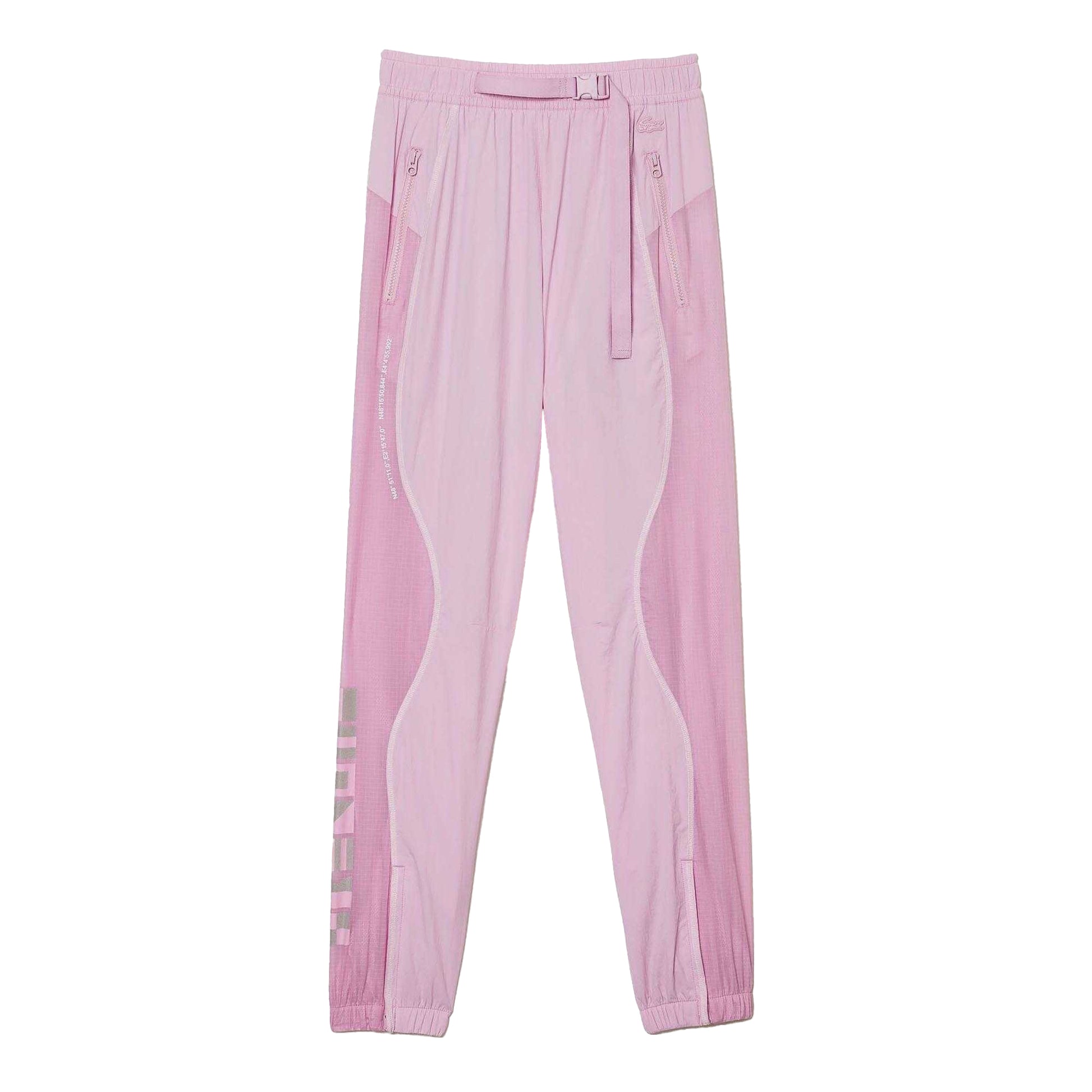 Pink - Front - Lacoste Womens-Ladies Nautical Print Jogging Bottoms
