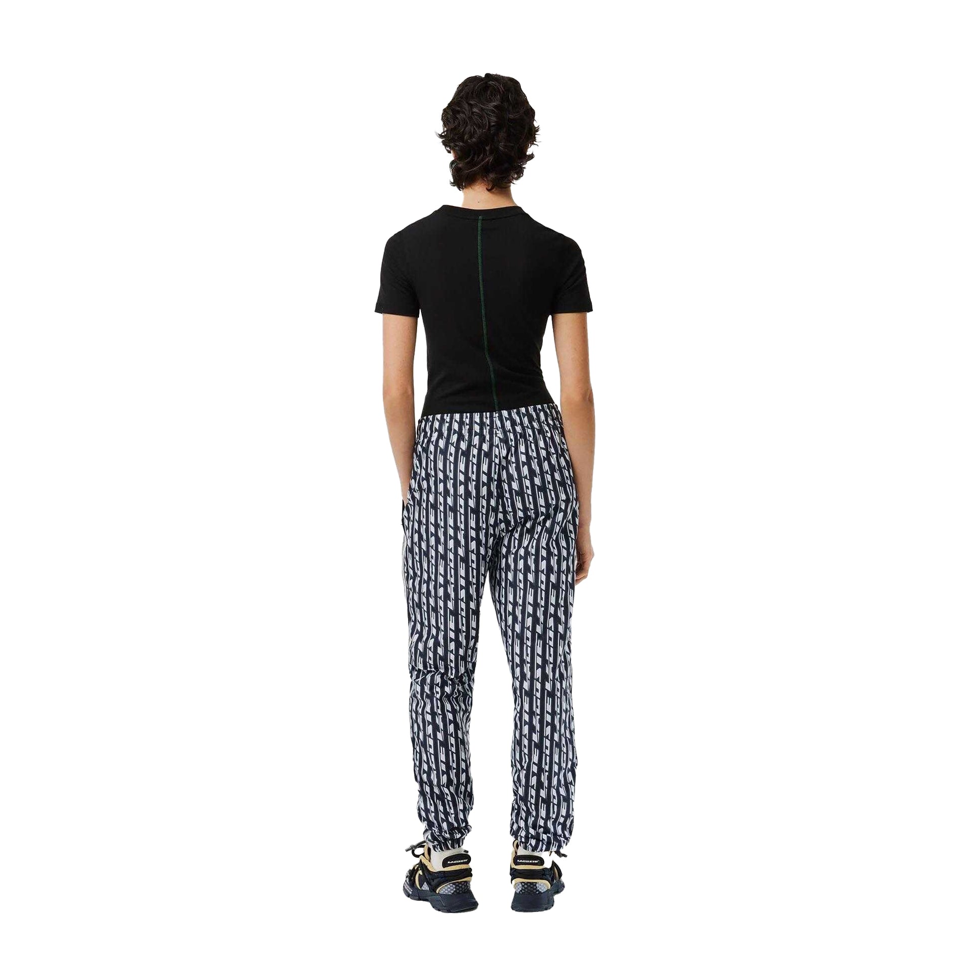 Black - Back - Lacoste Womens-Ladies Logo Jogging Bottoms