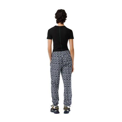 Black - Back - Lacoste Womens-Ladies Logo Jogging Bottoms