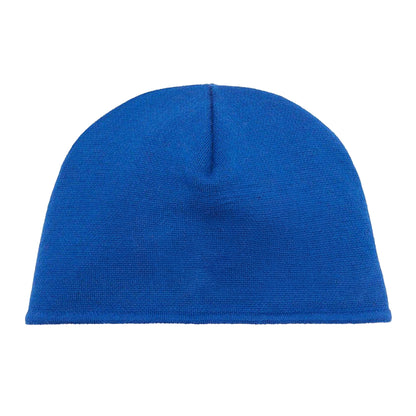 Blue - Back - Lacoste Girls Embroidered Logo Beanie