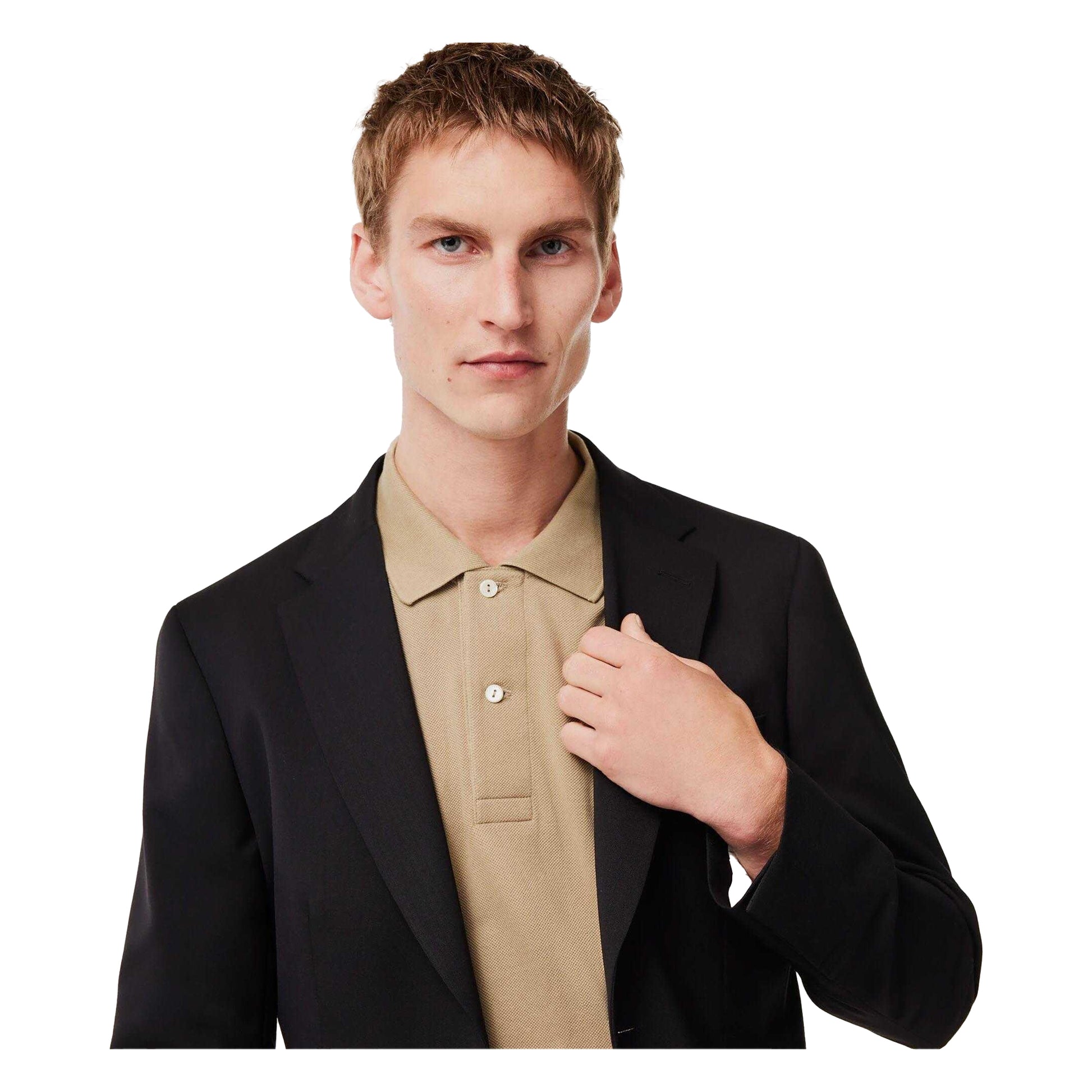Black - Side - Lacoste Mens Slim Blazer