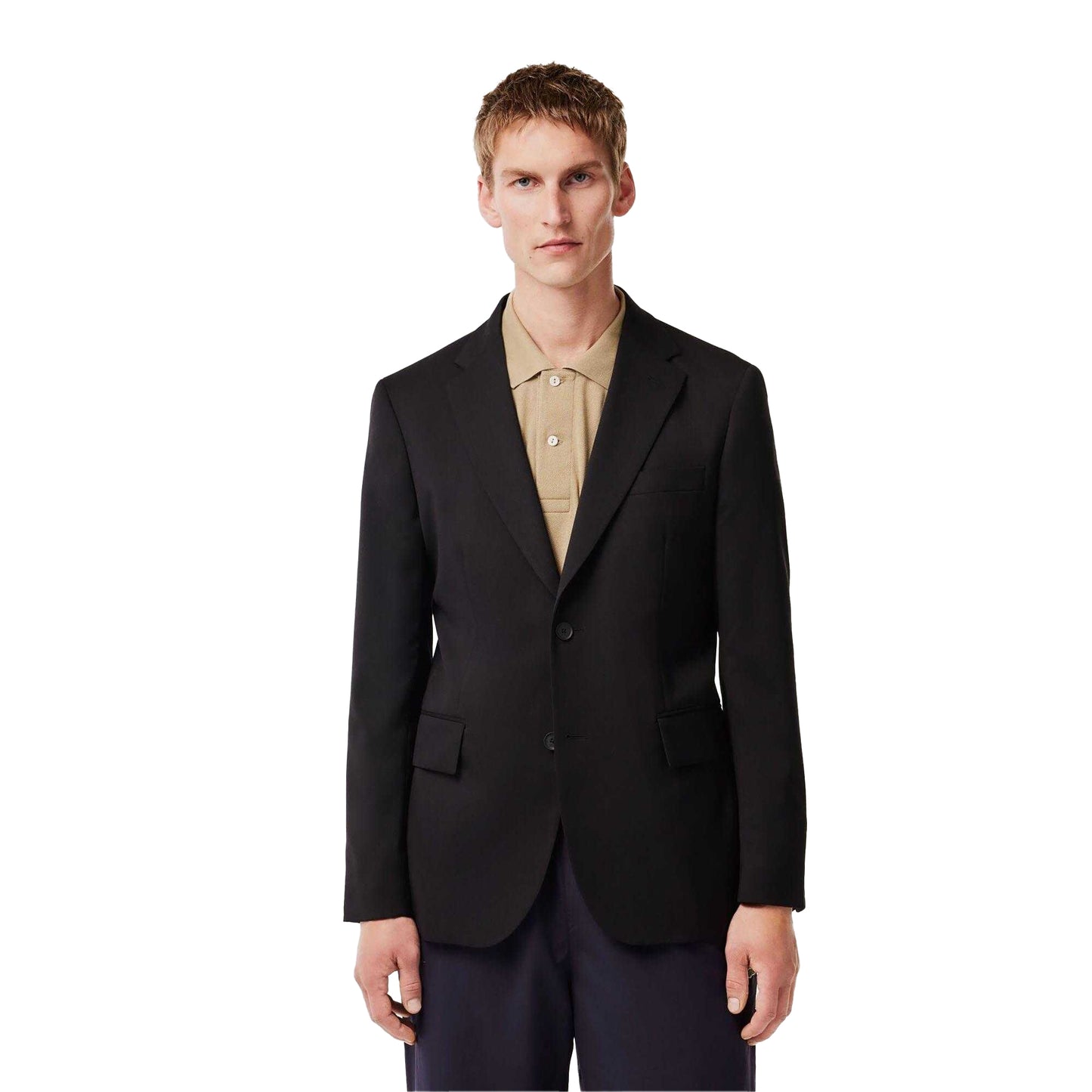 Black - Close up - Lacoste Mens Slim Blazer
