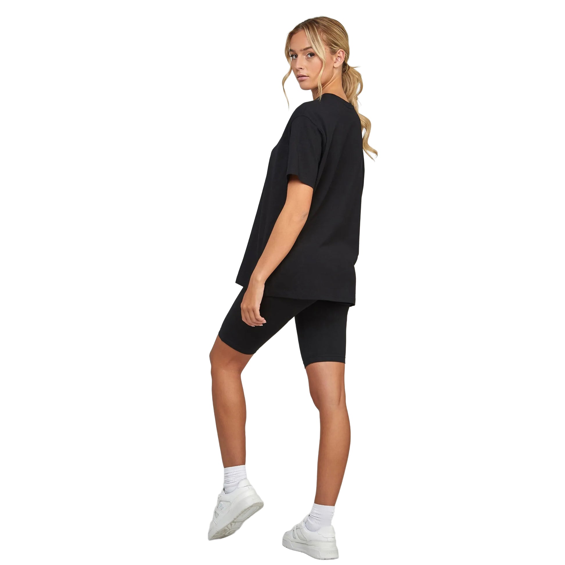 Black - Lifestyle - SikSilk Womens-Ladies Essentials Taped Cycling Shorts