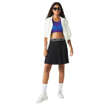 Black - Lifestyle - Lacoste Womens-Ladies Pleated Elasticated Waist Skirt