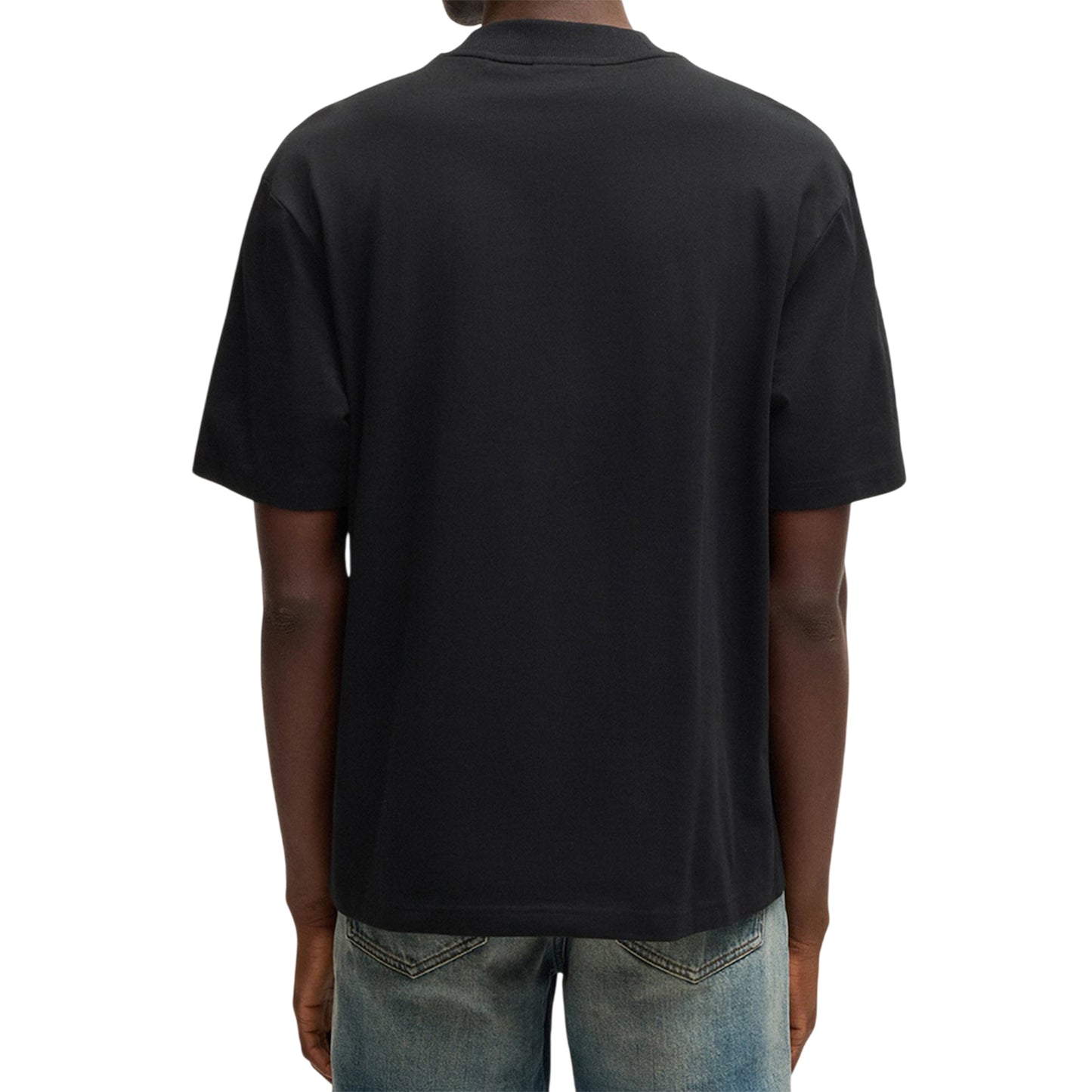 Black - Back - Hugo Mens Nieros Patch Logo T-Shirt
