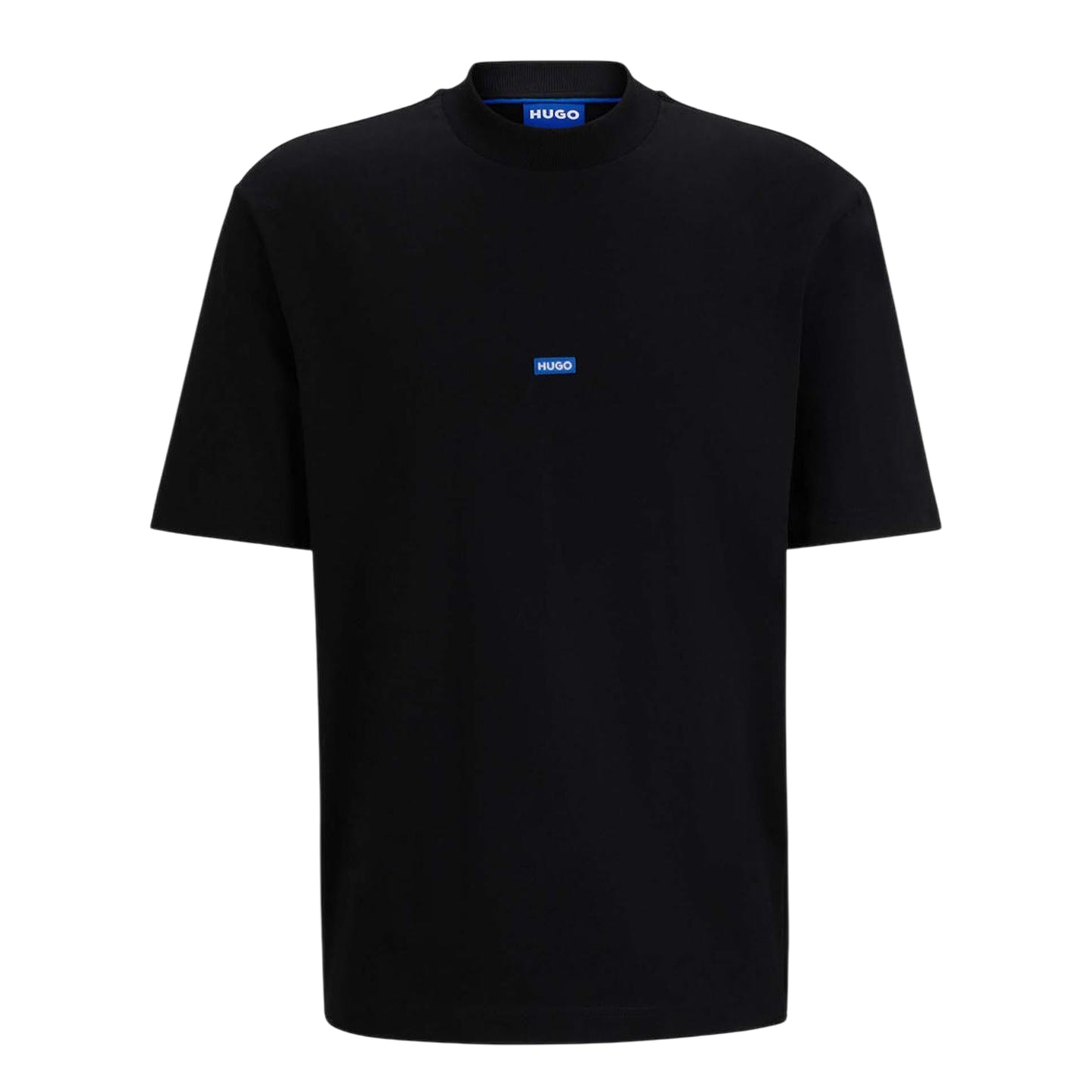 Black - Front - Hugo Mens Nieros Patch Logo T-Shirt