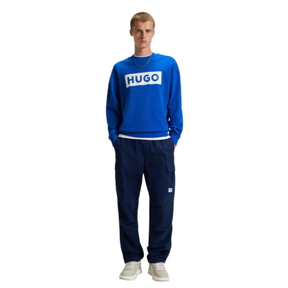 Blue - Lifestyle - Hugo Mens Niero Logo Crew Neck Sweatshirt