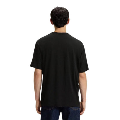 Black - Back - Hugo Mens Nico Print Logo T-Shirt