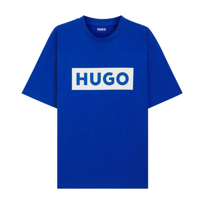 Blue - Front - Hugo Mens Nico Print Logo T-Shirt