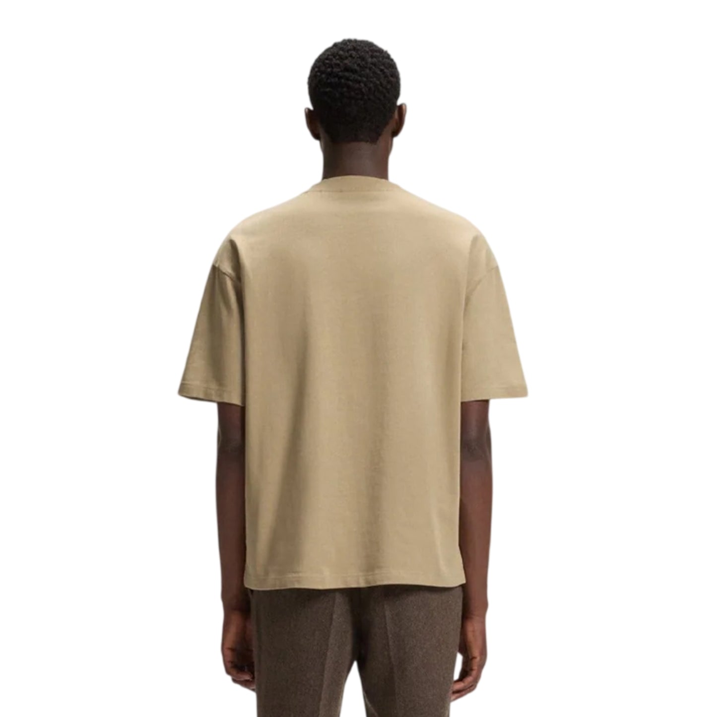 Beige - Back - Hugo Mens Dinkee Oversized T-Shirt