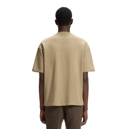 Beige - Back - Hugo Mens Dinkee Oversized T-Shirt