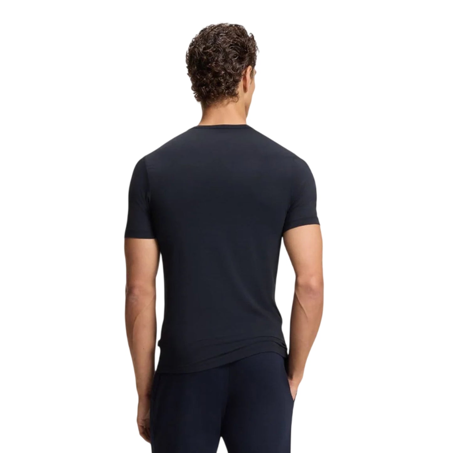 Multicoloured - Back - Hugo Boss Mens Bamboo Slim T-Shirt (Pack of 3)