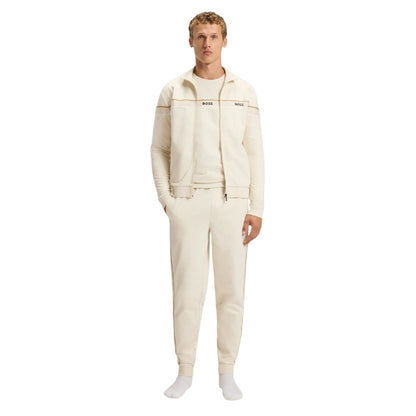 White - Lifestyle - Hugo Boss Mens Iconic Crew Neck Sweatshirt