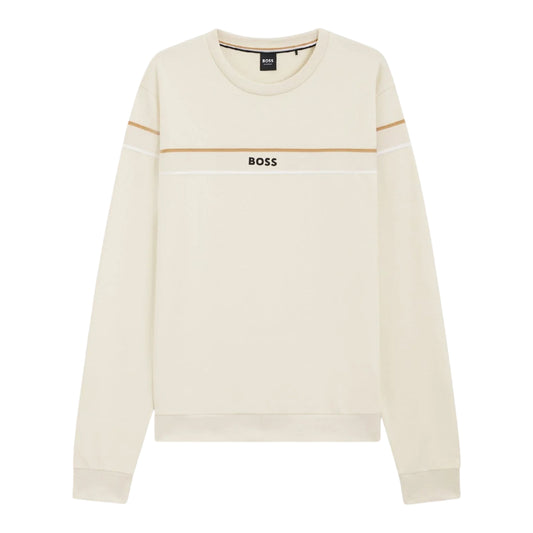 White - Front - Hugo Boss Mens Iconic Crew Neck Sweatshirt