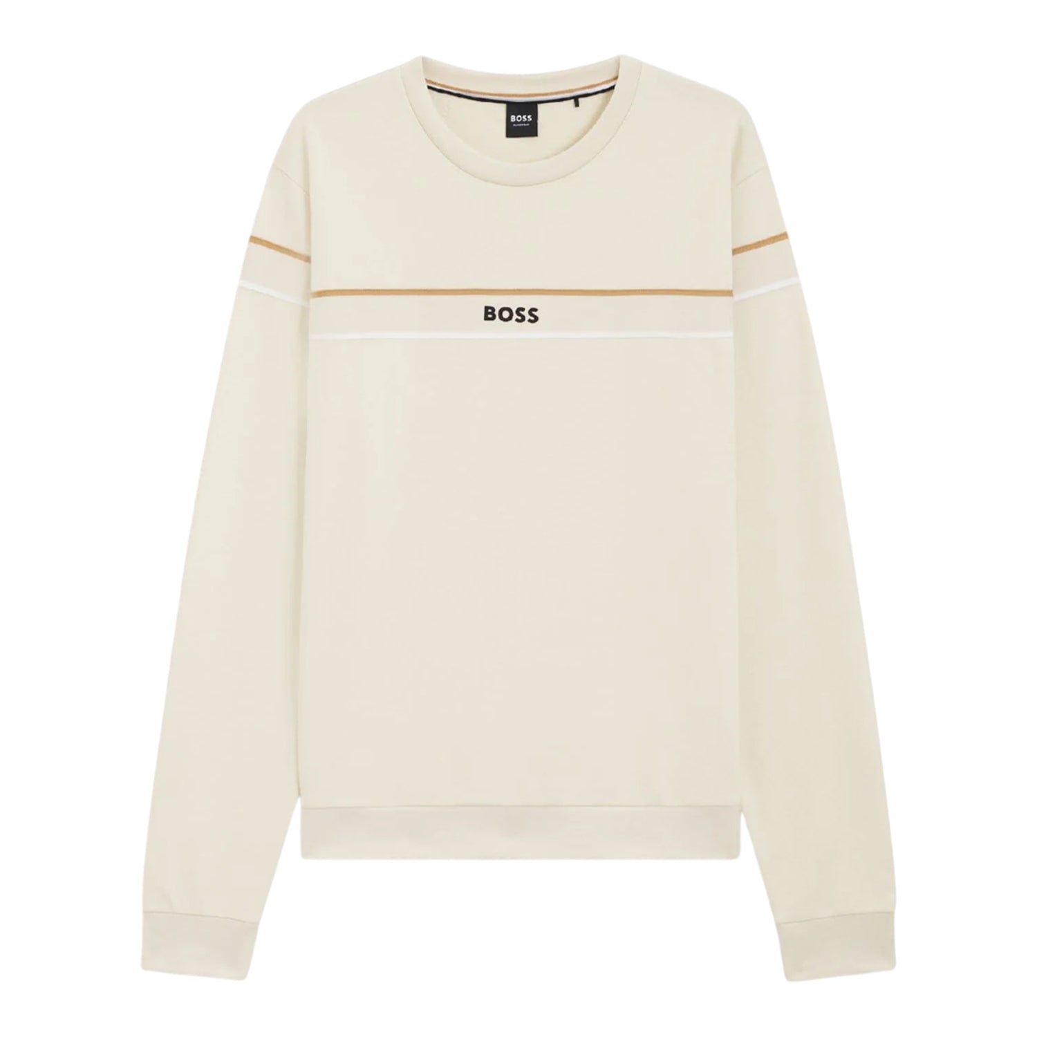 White - Front - Hugo Boss Mens Iconic Crew Neck Sweatshirt