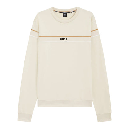 White - Front - Hugo Boss Mens Iconic Crew Neck Sweatshirt