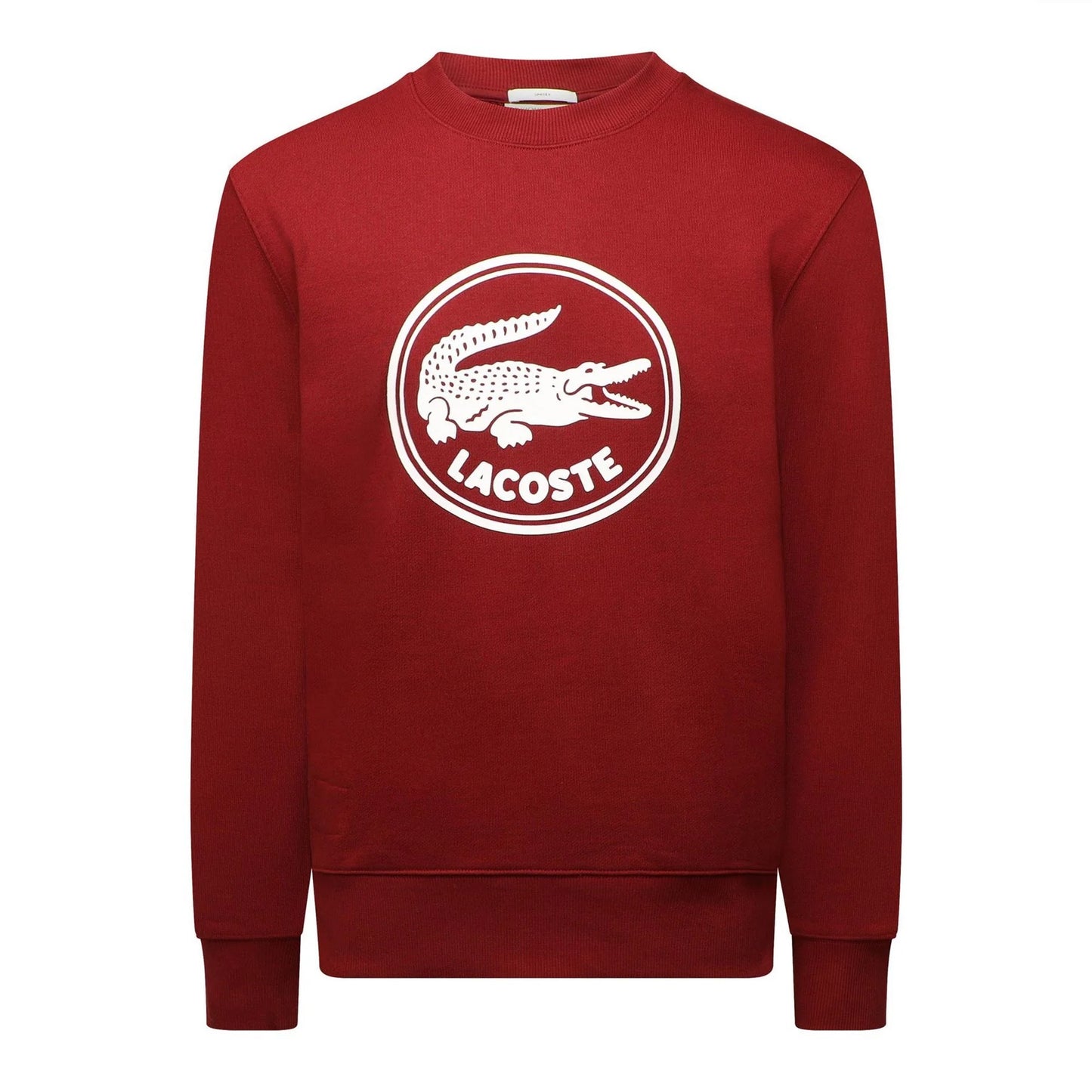 Red - Front - Lacoste Mens Logo Crew Neck Sweatshirt
