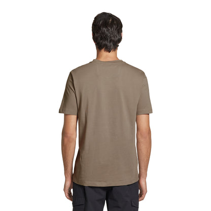Beige - Back - Boss Mens Large Logo Cotton T-Shirt