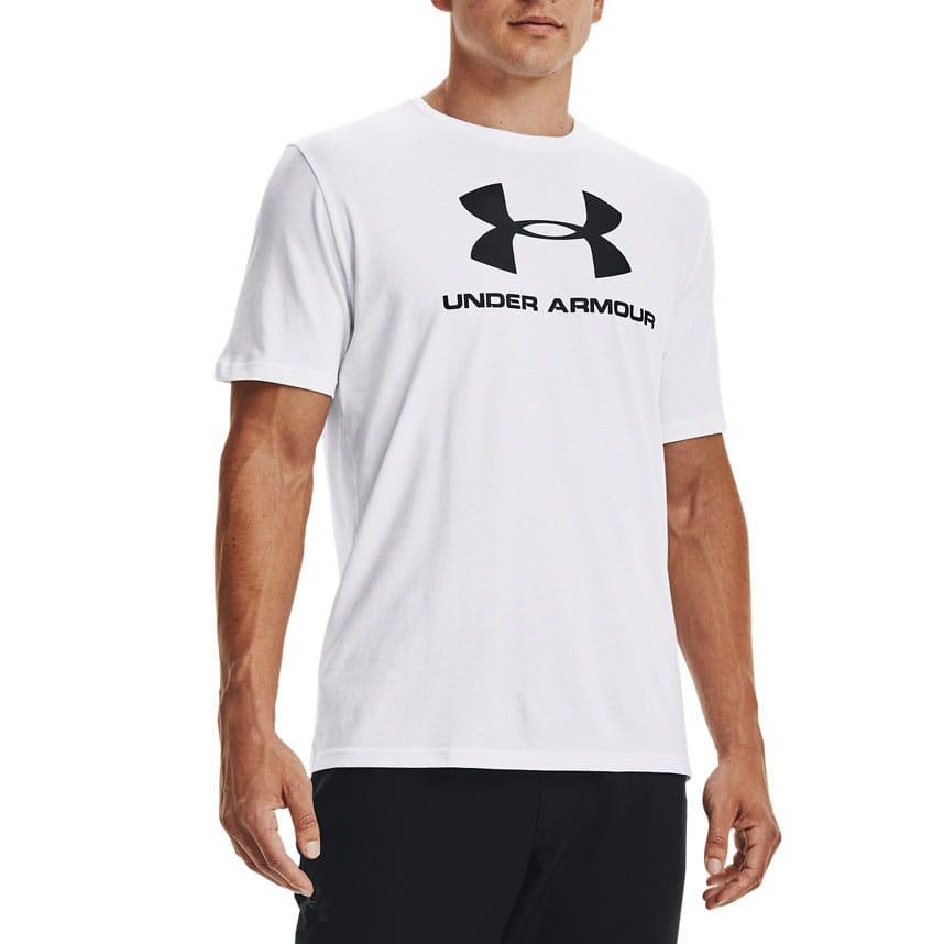 White - Side - Under Armour Mens Sportstyle Logo T-Shirt