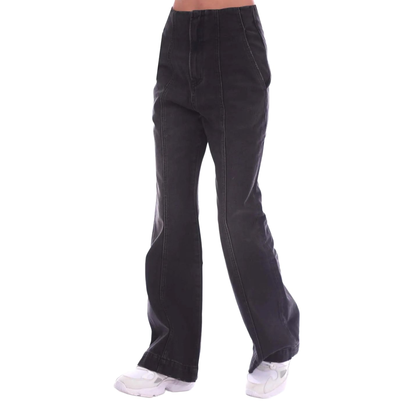 Grey - Front - Hugo Womens-Ladies Galese Washed Cargo Jeans