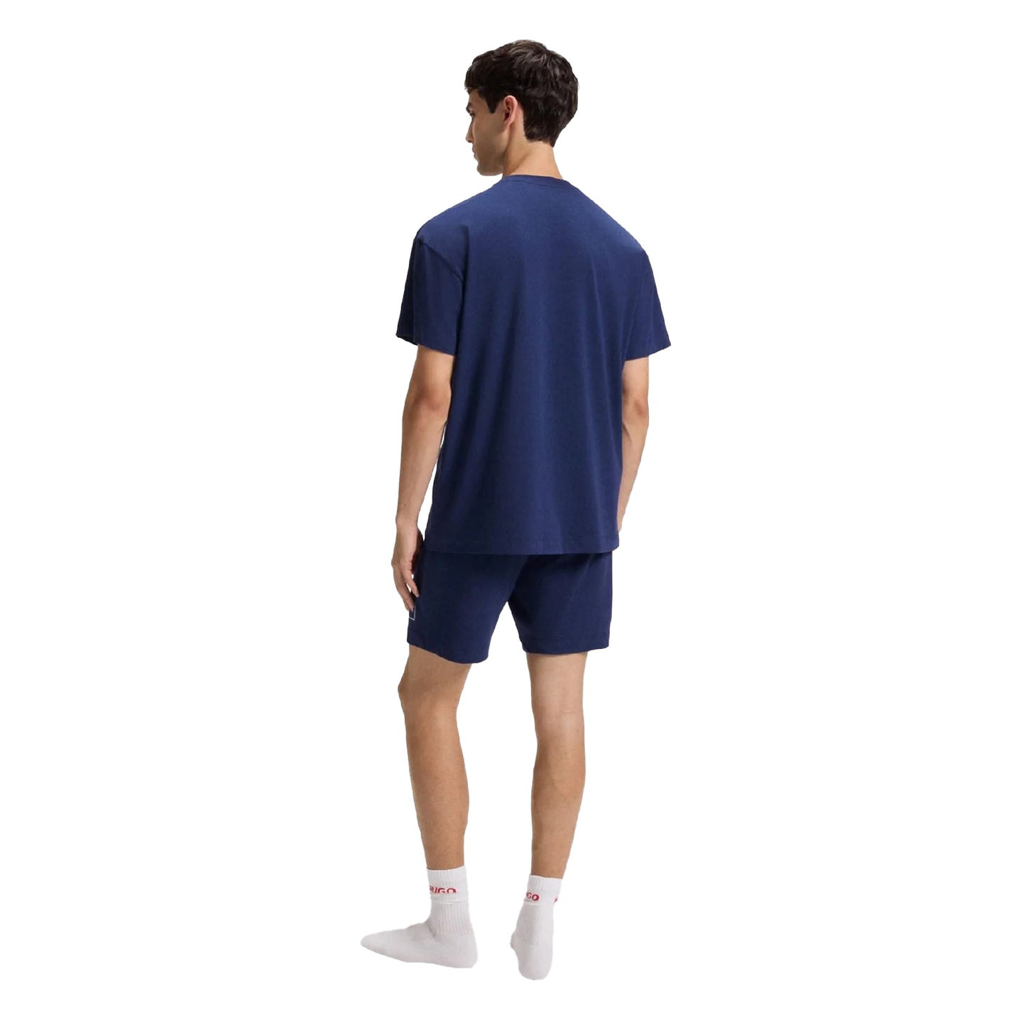 Dark Blue - Back - Hugo Mens Laze Logo T-Shirt