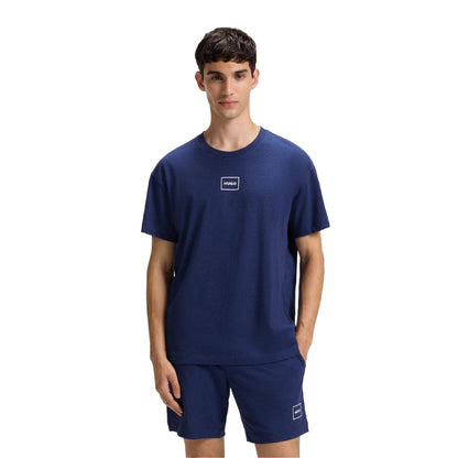 Dark Blue - Lifestyle - Hugo Mens Laze Logo T-Shirt