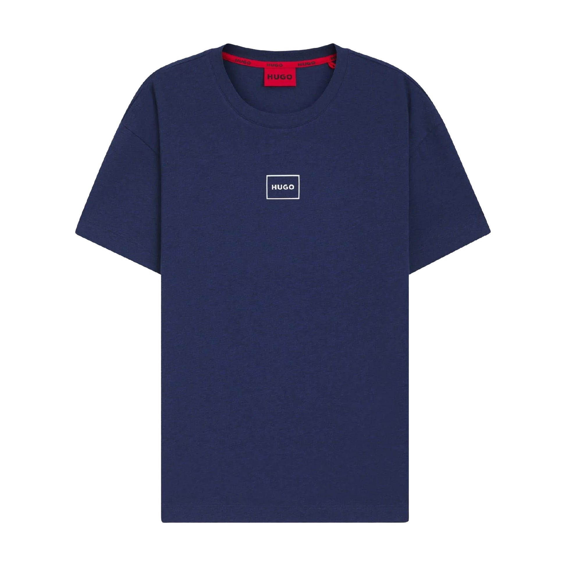 Dark Blue - Front - Hugo Mens Laze Logo T-Shirt