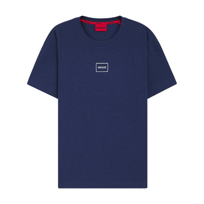 Dark Blue - Front - Hugo Mens Laze Logo T-Shirt