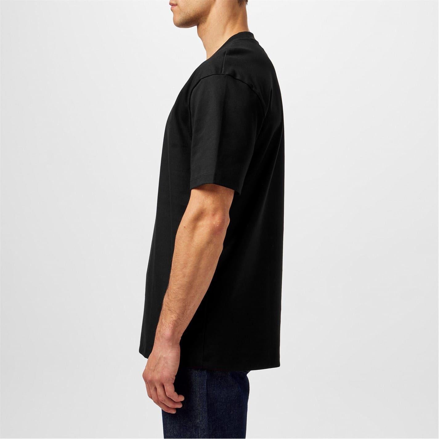 Black - Back - Hugo Mens Dalile Stacked T-Shirt