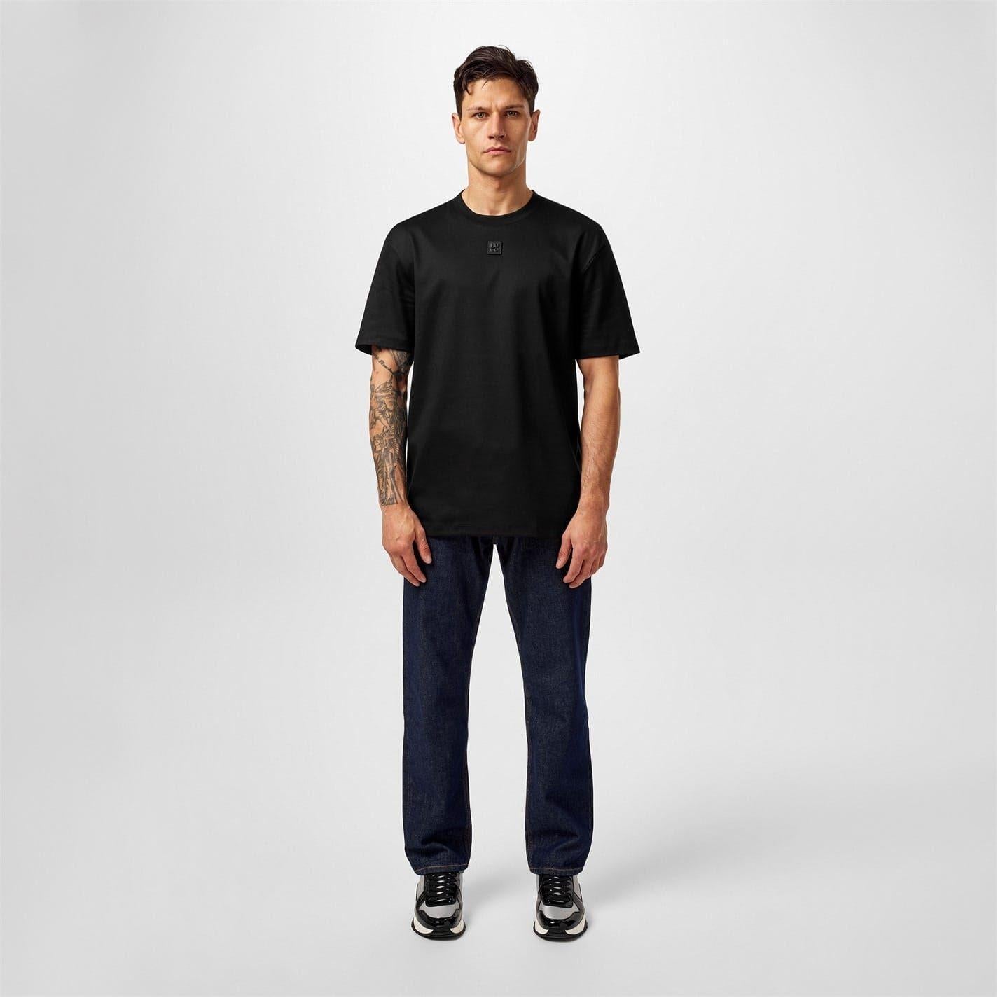 Black - Lifestyle - Hugo Mens Dalile Stacked T-Shirt