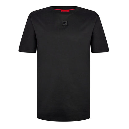 Black - Pack Shot - Hugo Mens Dalile Stacked T-Shirt