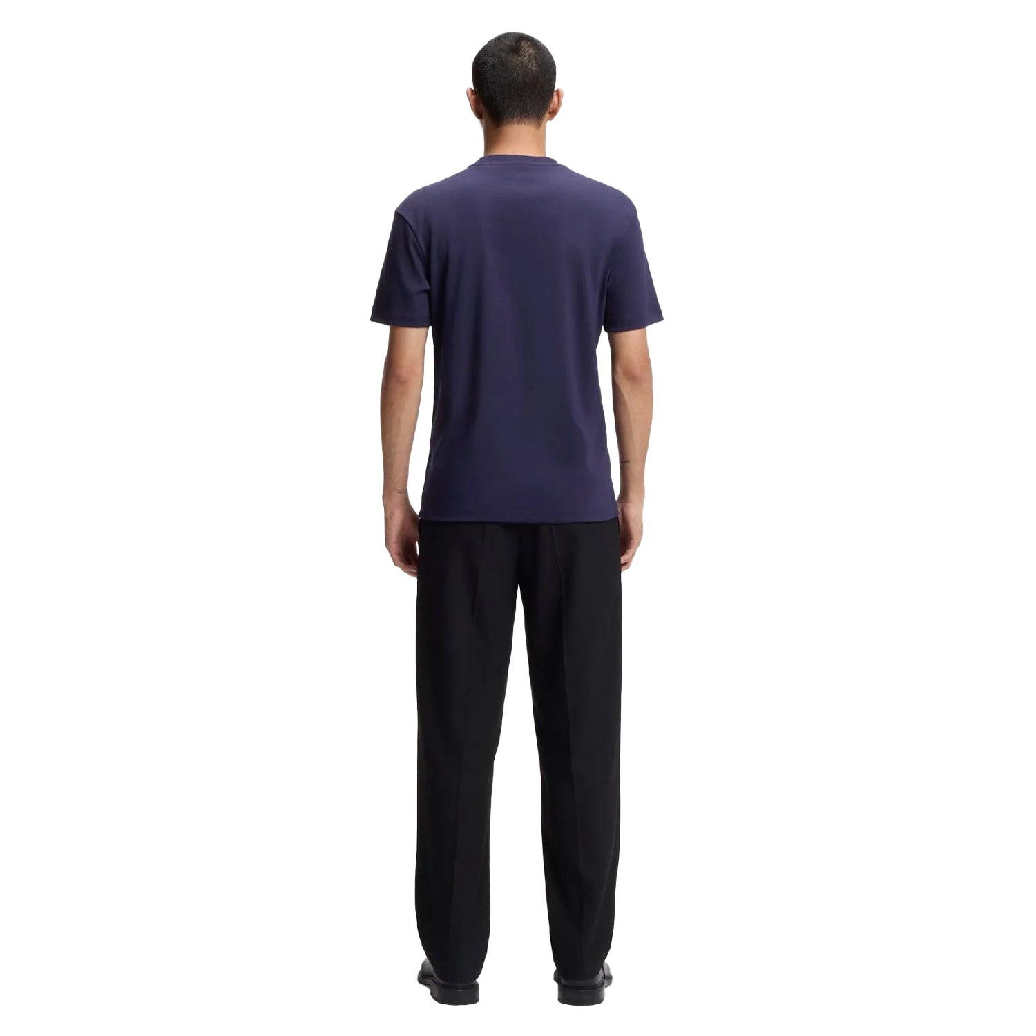 Navy - Back - Hugo Mens Dalile Stacked T-Shirt