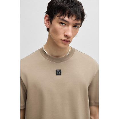 Medium Brown - Lifestyle - Hugo Mens Dalile Stacked T-Shirt