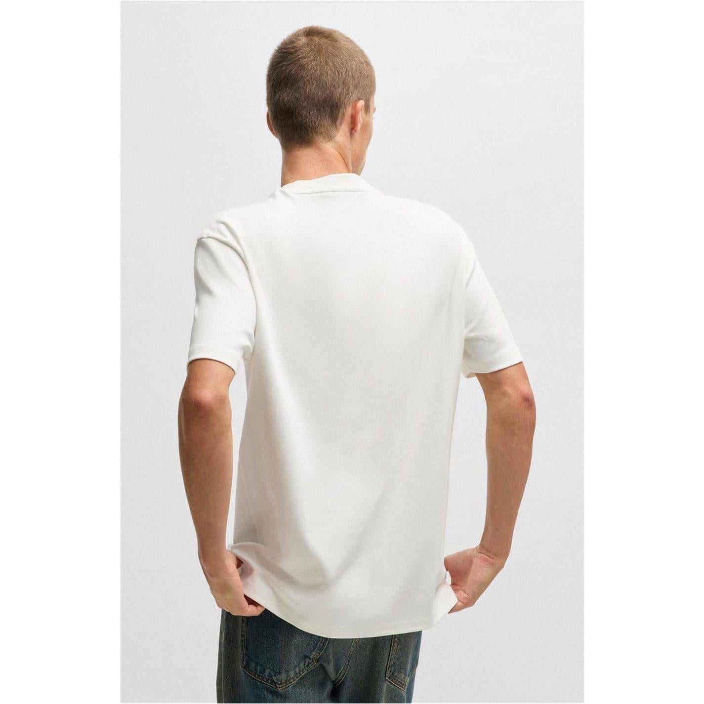 Natural - Back - Hugo Mens Dalile Stacked T-Shirt