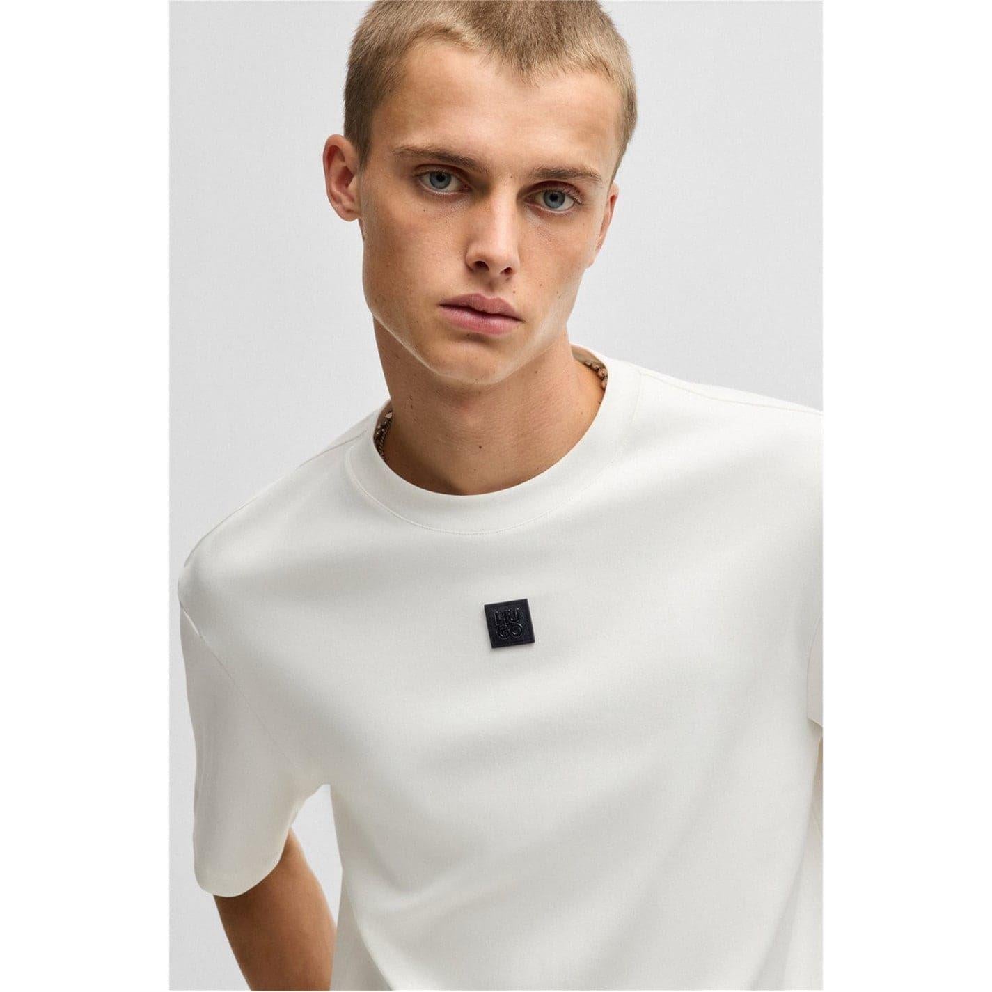 Natural - Lifestyle - Hugo Mens Dalile Stacked T-Shirt