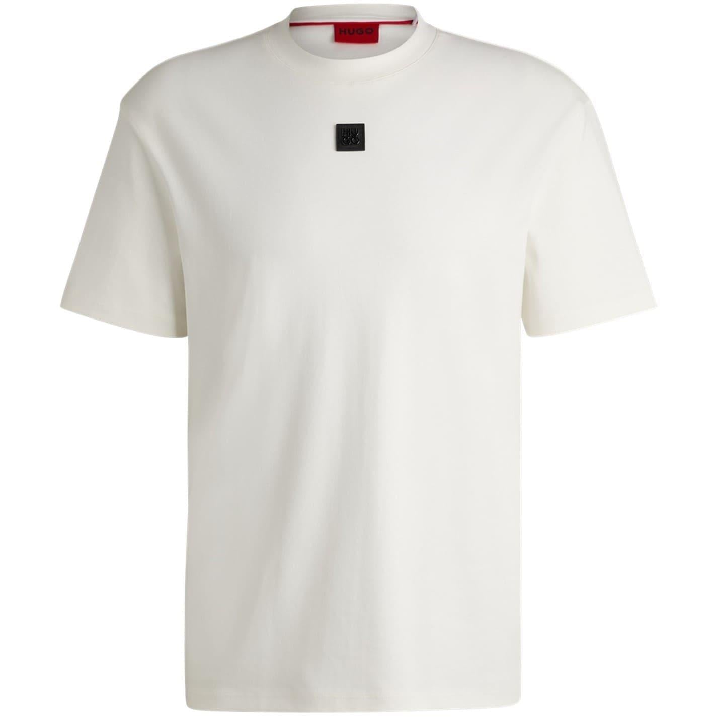 Natural - Pack Shot - Hugo Mens Dalile Stacked T-Shirt