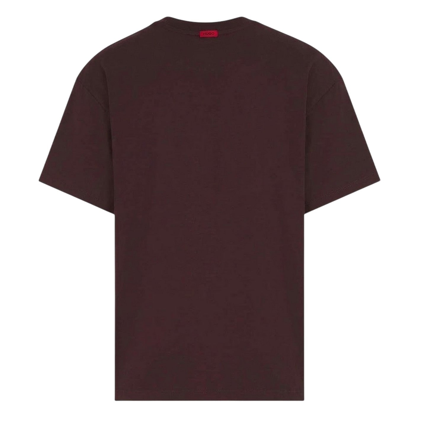 Dark Brown - Back - Hugo Mens Dalile Stacked T-Shirt