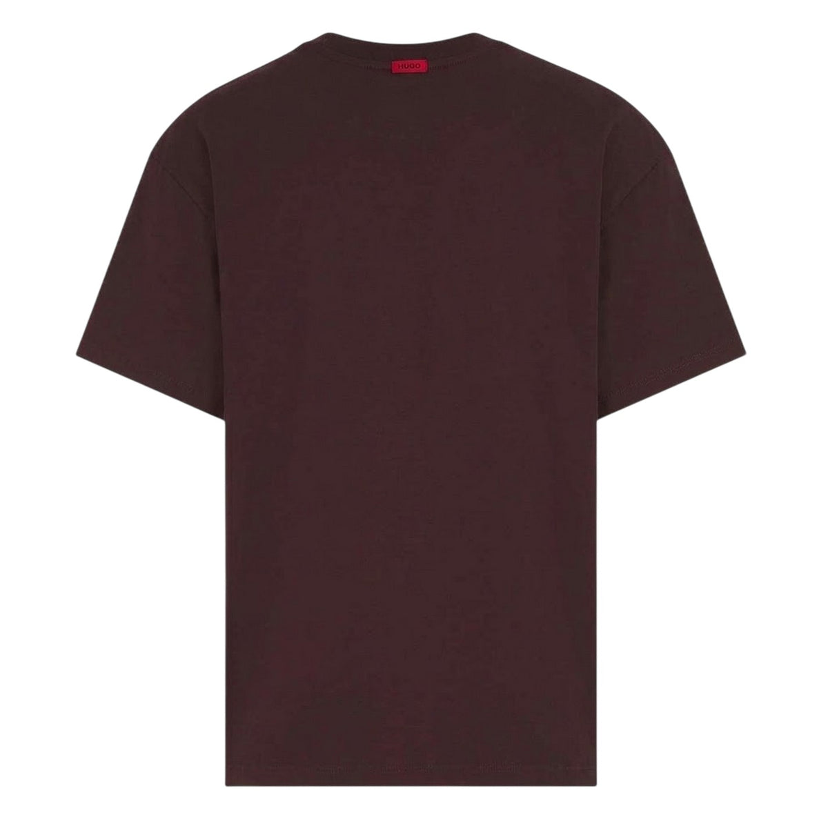 Dark Brown - Back - Hugo Mens Dalile Stacked T-Shirt