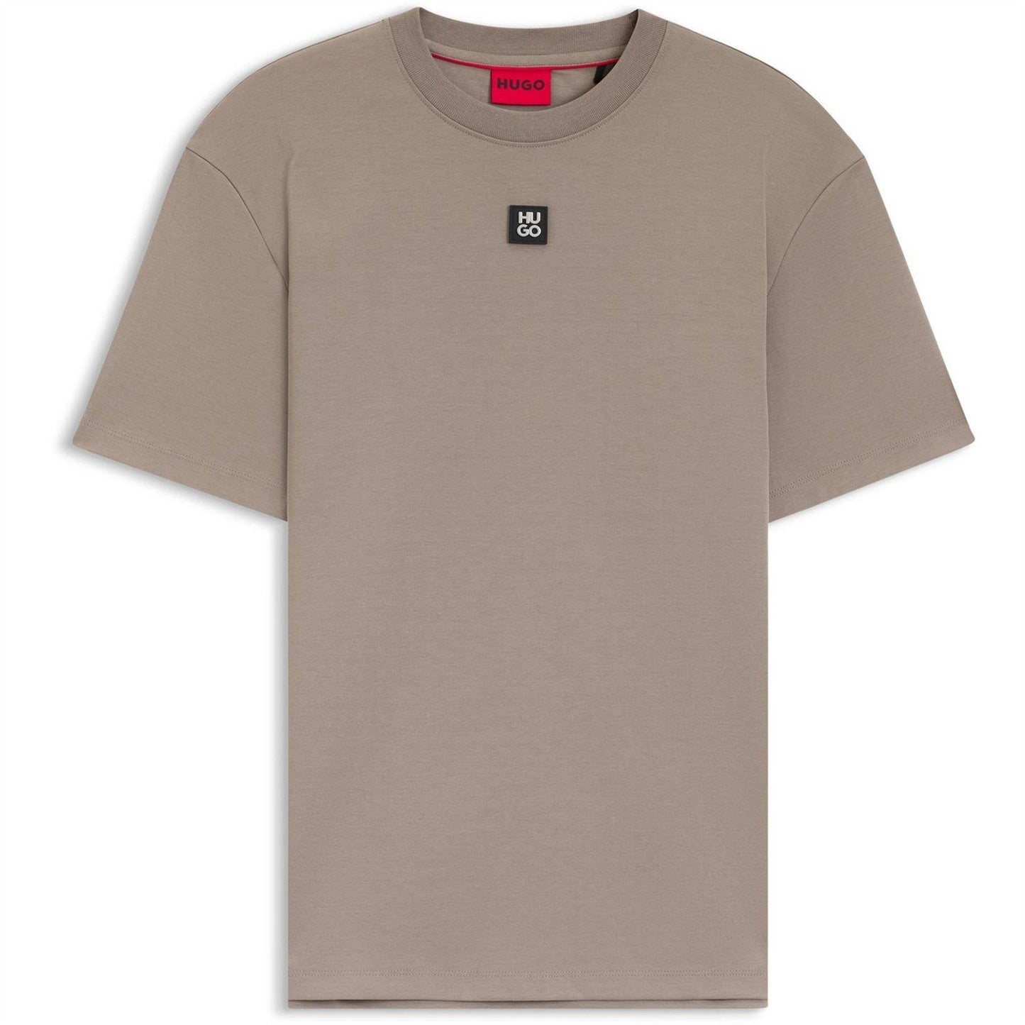 Brown - Front - Hugo Mens Dalile Stacked T-Shirt