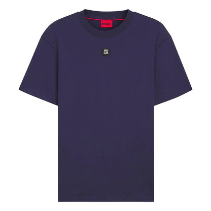 Navy - Front - Hugo Mens Dalile Stacked T-Shirt