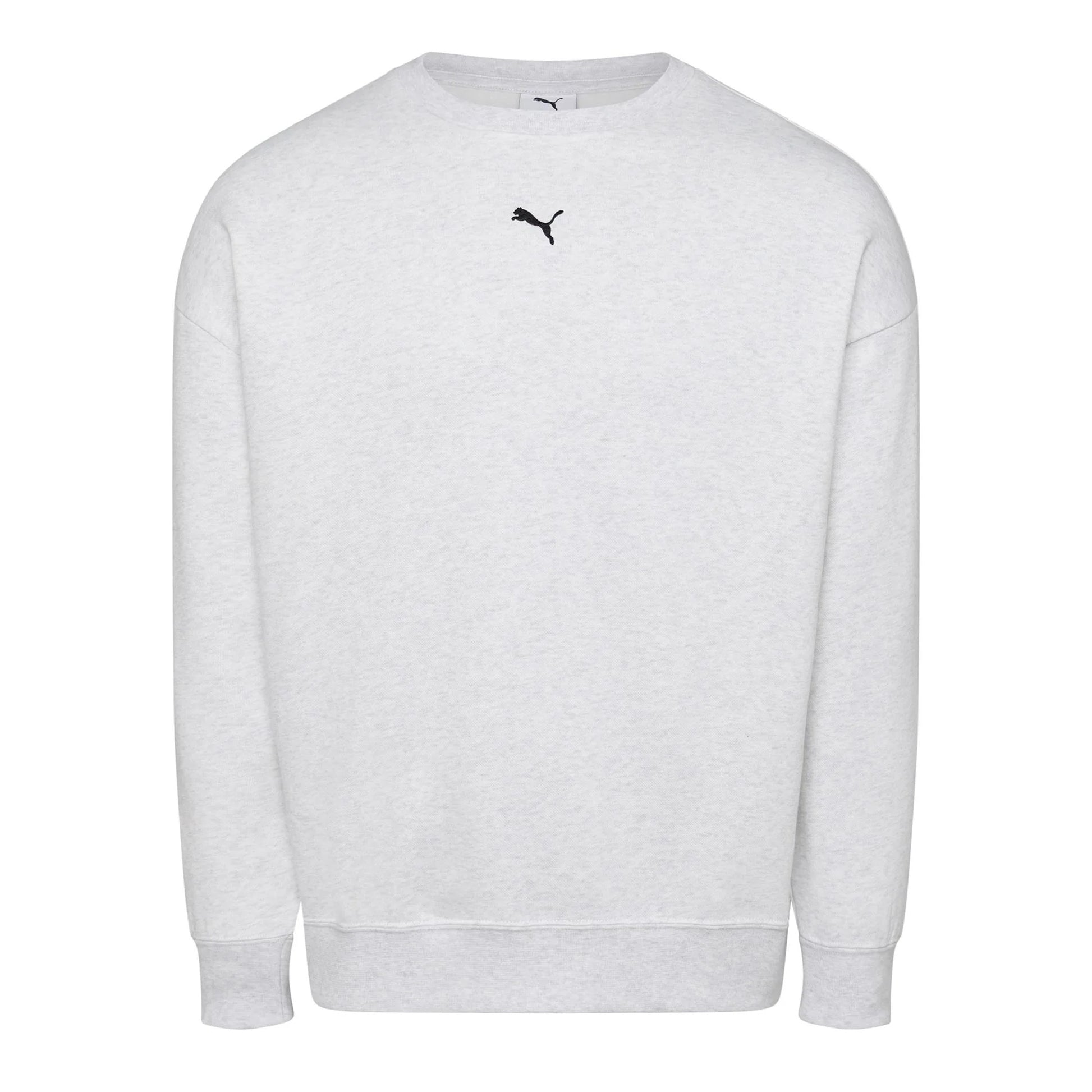 White - Front - Puma Mens Essential Logo Crew Neck Oversized Sweatshirt