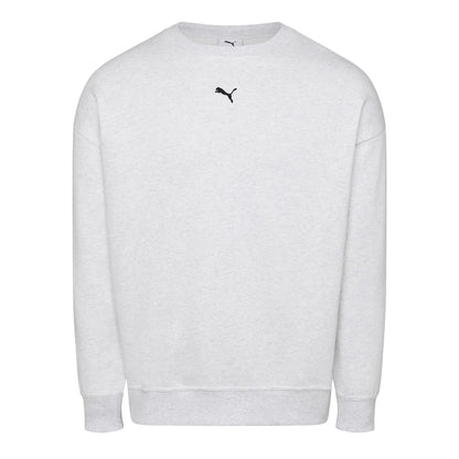 White - Front - Puma Mens Essential Logo Crew Neck Oversized Sweatshirt